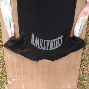 Chinatown Market Rhinestone Long Sleeve Tie Dyed sleeves t shirt